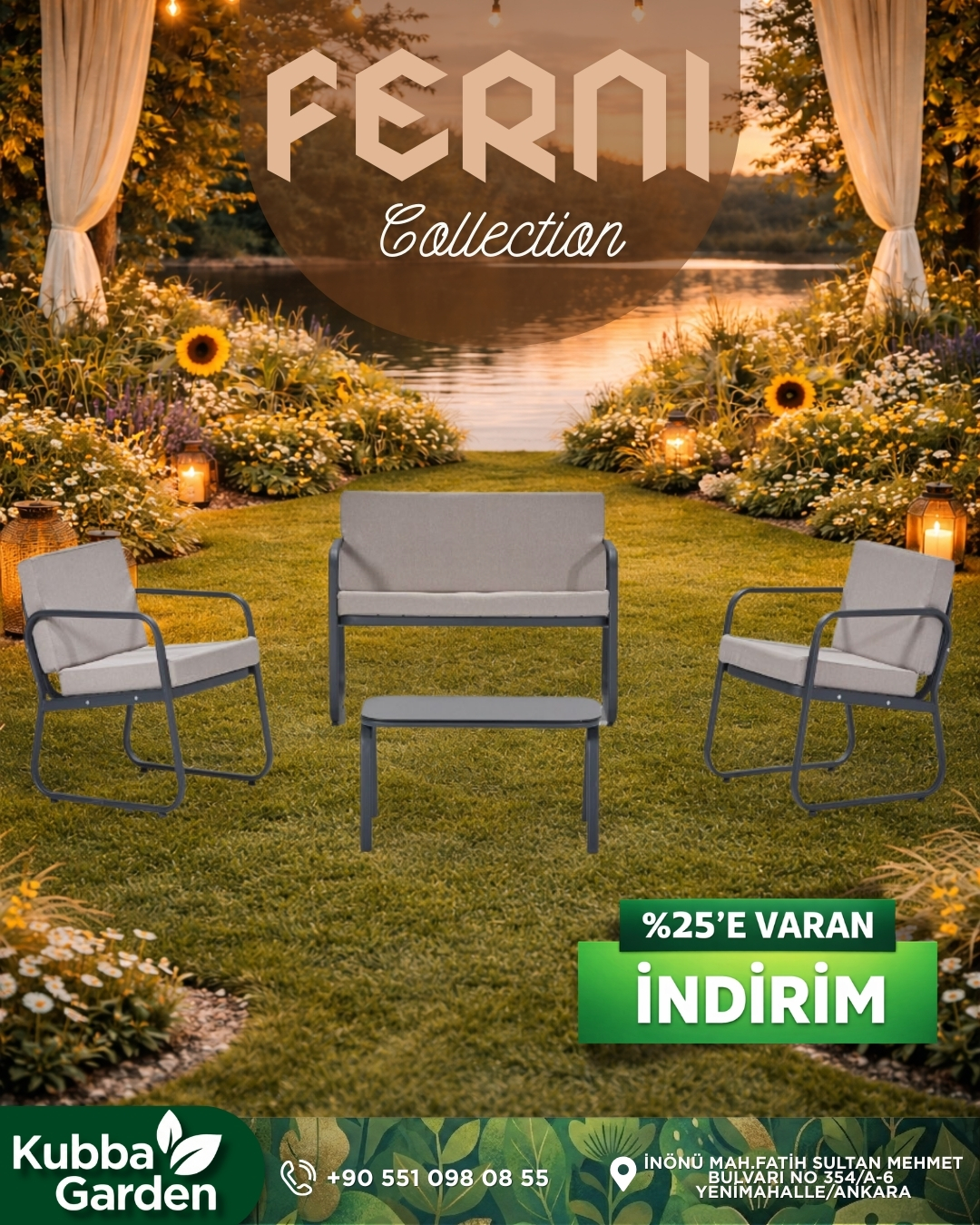 KUBBA GARDEN'da Ramazan Bereketine Özel! 🌙 Bistro Setleri'nde %25'e varan indirim fırsatı!